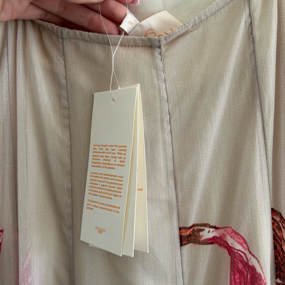 Rococo Sand White Pink Maxi Dress NEW - Picture 11 of 13